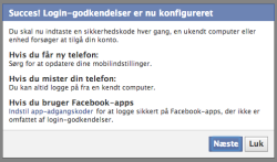 Facebook login-godkendelser