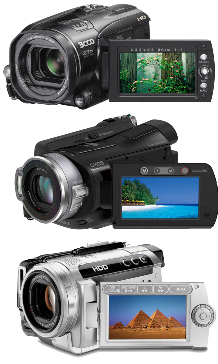 Pil formel Solrig Test: Tre HD-videokameraer med harddisk og widescreen - Computerworld